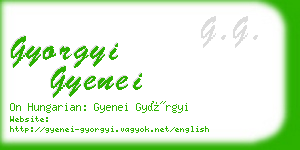 gyorgyi gyenei business card